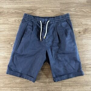 Brunello Cucinelli Linen Cotton Bermuda Shorts Anthracite Men's Size 46 US 30